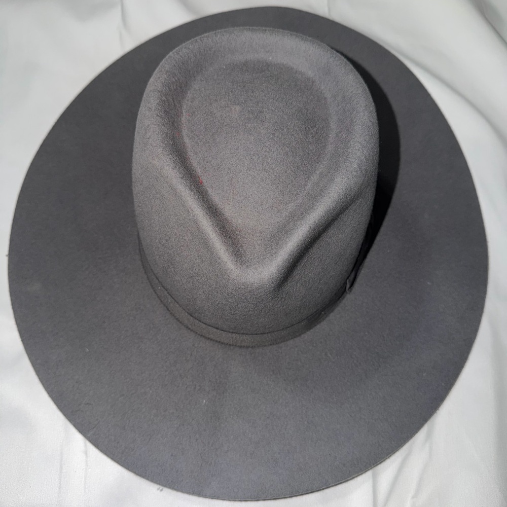 Shyanne Stylish Gray Wide-Brim Hat Western - Picture 2 of 4